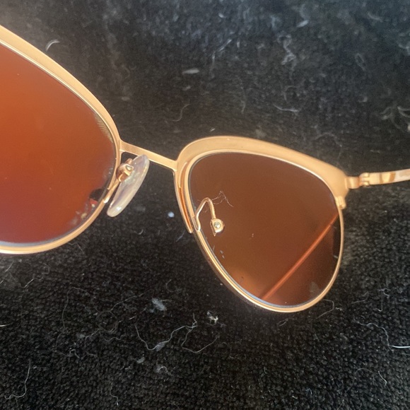 PRADA Rust Red and Gold Cat Eye Sunglasses - Picture 6 of 7